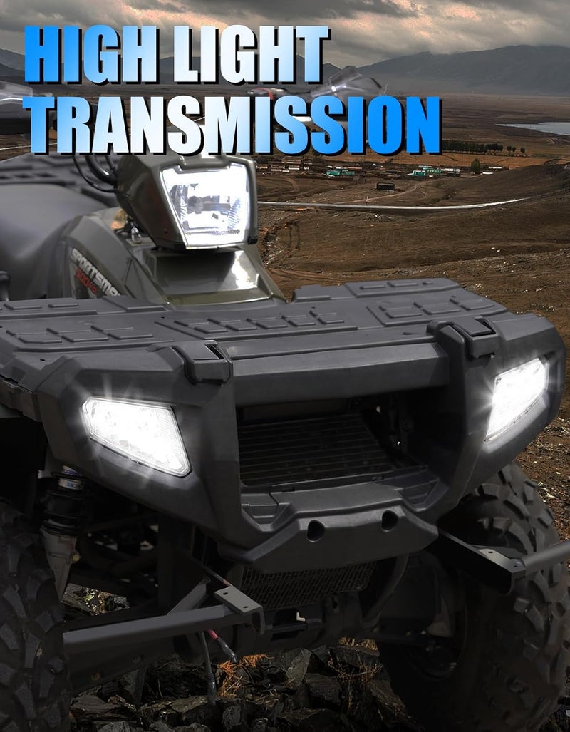 A & UTV PRO Headlight Housing for Polaris Sportsman 500 HO EFI TOURING 2005-2010, Front Left & Right Head Light Covers Head Lamp Lens Parts Accessories, (2PCS, Bulb Not Included) - Image 3